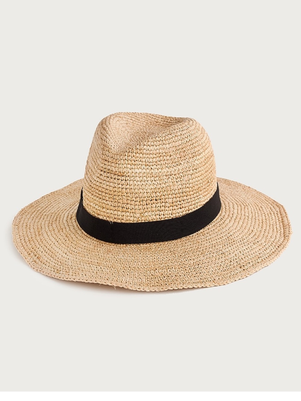 J. Crew | wide brim straw packable hat (S/M)